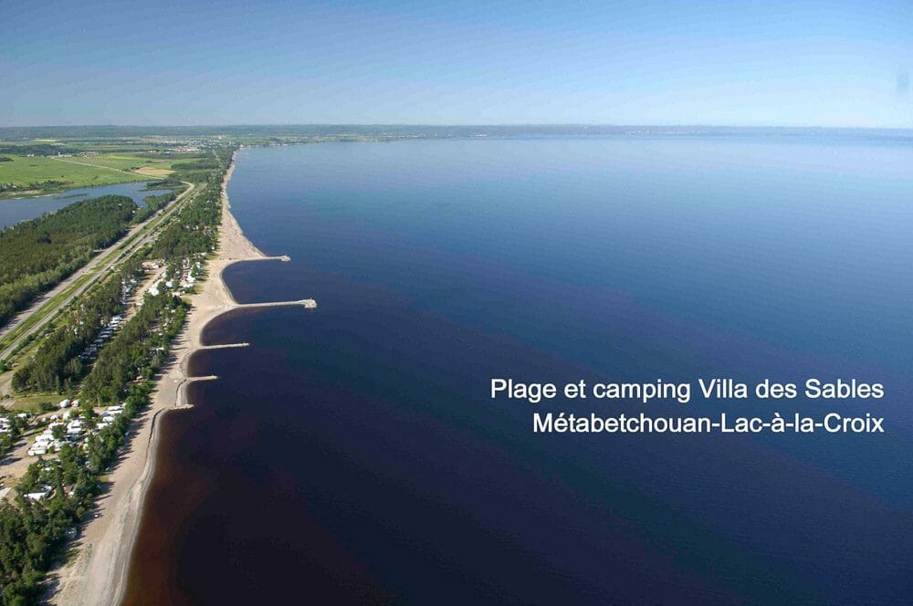 Vue aérienne camping villa des sables
