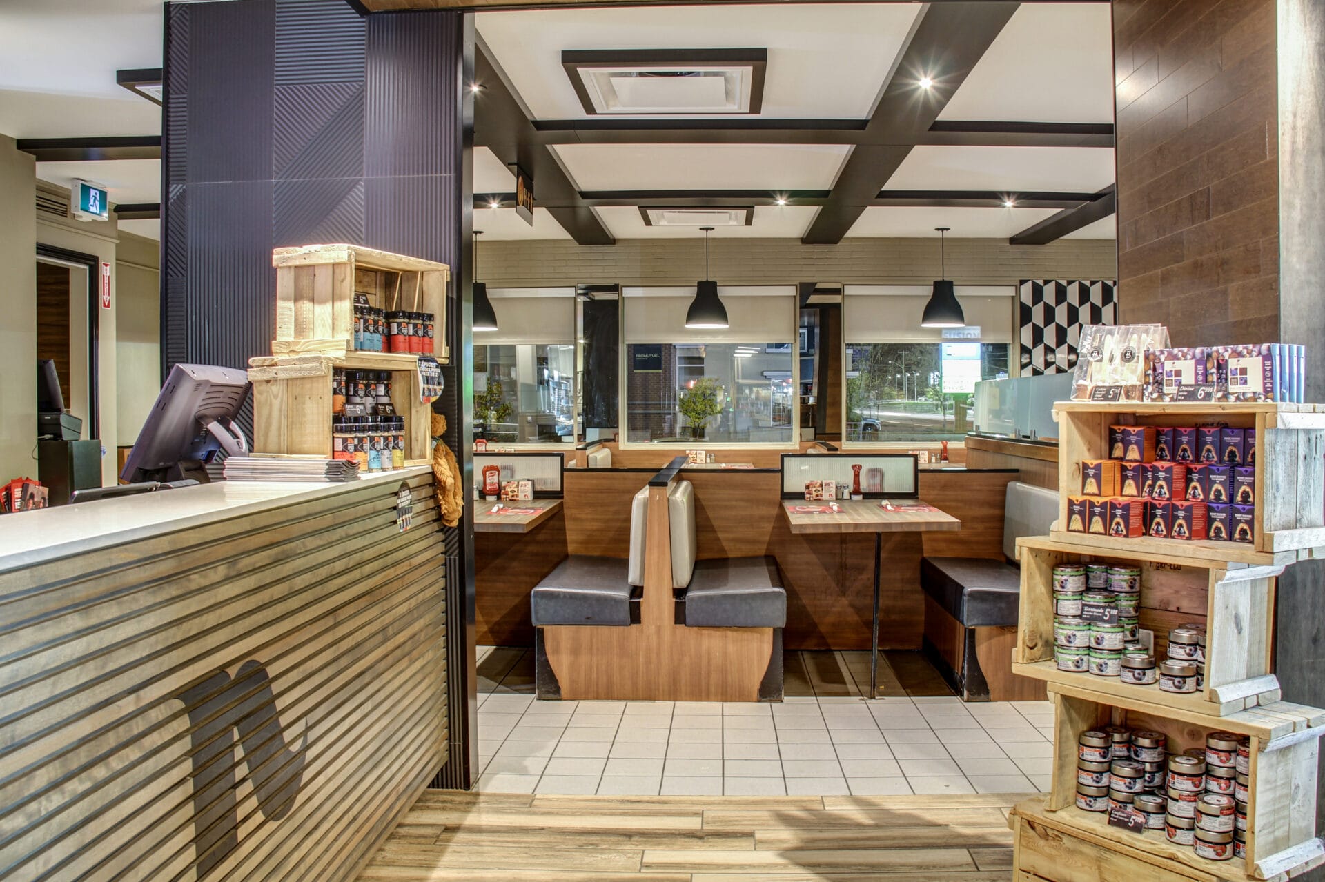 Intérieur u restaurant Le Normandin à Alma
