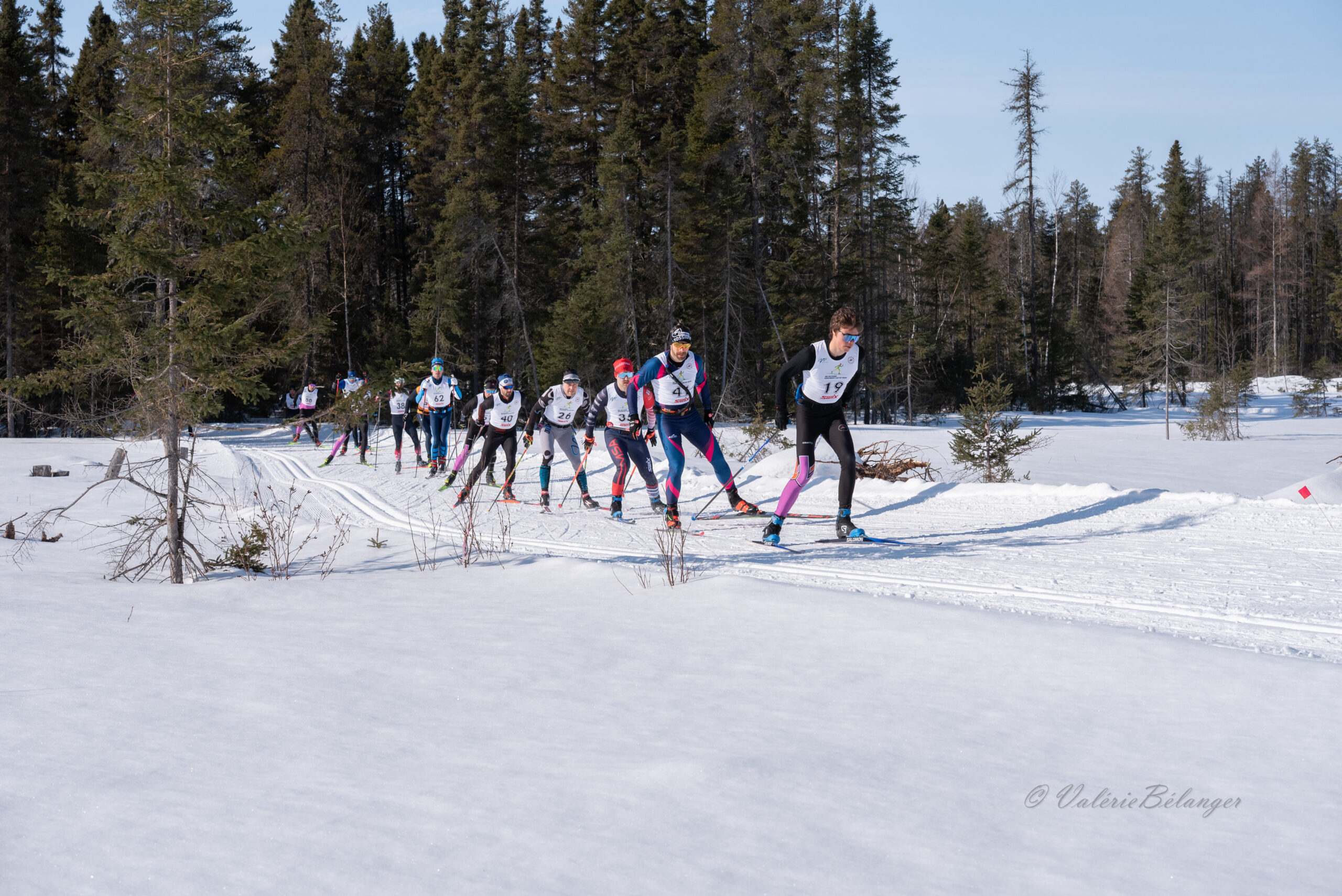 Skieurs sentier de l'association des sportifs d'Albanel