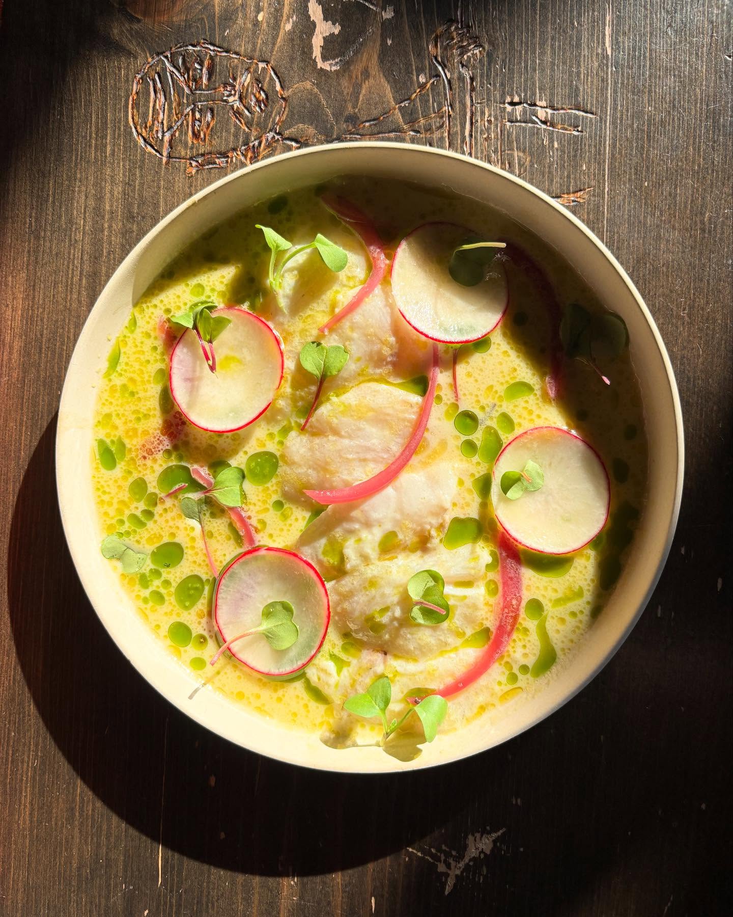 Soupe avec des radis en tranche cuisiné par Ananas Mon Amour