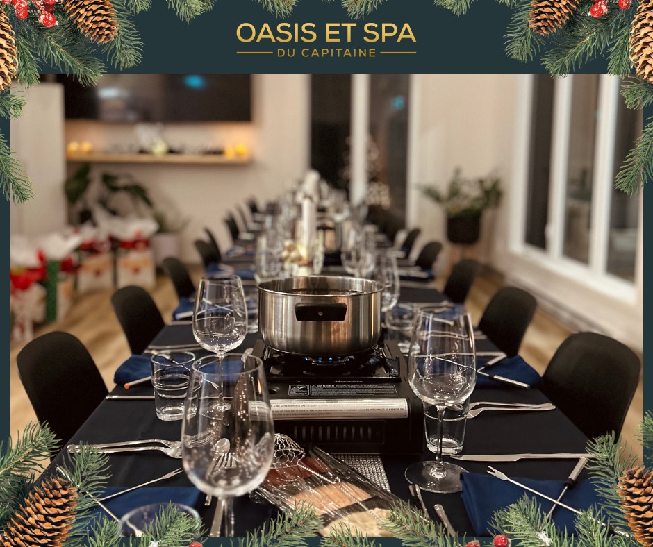 Table de restaurant de l'oasis et spa du capitaine