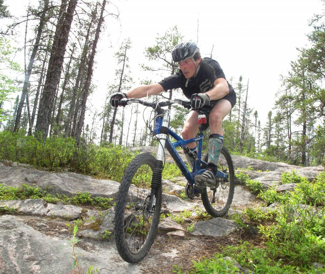 vélo de montagne sentier du banc de sable