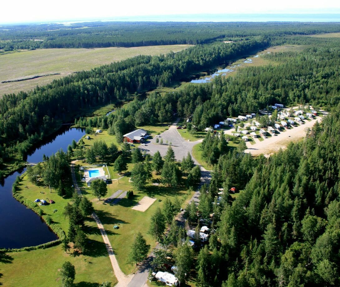Vue camping pointe-taillon