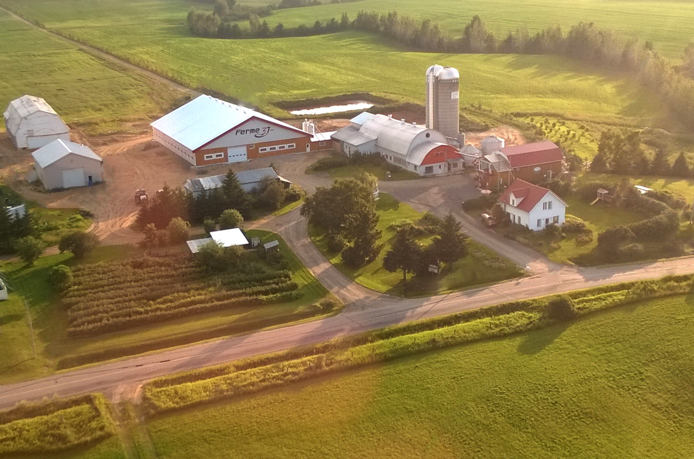 Vu aérienne ferme 3J