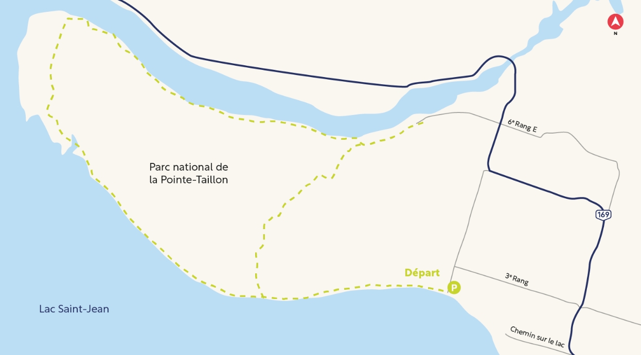 Carte du Parc national de la Pointe-Taillon